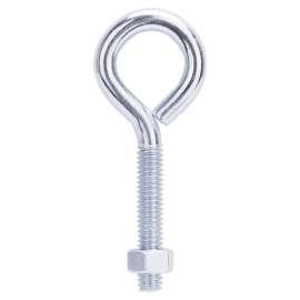 ProSource LR277 Eye Bolt, 7.8 mm Thread, Machine Thread, 1-3/4 in L Thread, 1-1/4 in Dia Eye, 220 lb Working Load, Steel