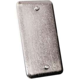 HUBBELL 20C4BAR Utility Box Cover, 4 in L, 2-1/8 in W, Metal