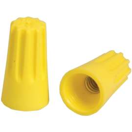 HUBBELL HWCS4P100 Twist On Wire Connector, 22 to 10 AWG Wire, Thermoplastic Housing Material, Yellow