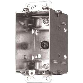 HUBBELL 1102LUBAR Device Box, 1 -Gang, Metal, Flush Mounting