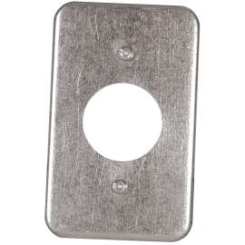 HUBBELL 11C3BAR Utility Box Cover, 1.4 in Dia, 4 in L, 2-1/2 in W, Metal