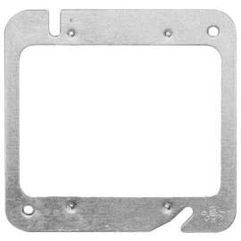 HUBBELL 52C00BAR Box Cover, 4 in L, 4 in W, Square, Metal, Silver, Galvanized
