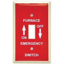 Tradeselect 6851RFBAR Switch Wallplate, 1 -Gang, Stainless Steel, Red