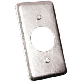 HUBBELL 20C3BAR Utility Box Cover, 4 in L, 2-1/8 in W, Metal