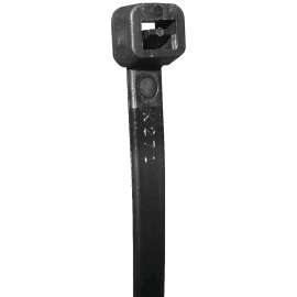 Tradeselect CTS11WP500 Cable Tie, 2.76 in Max Bundle Dia, Nylon, Black