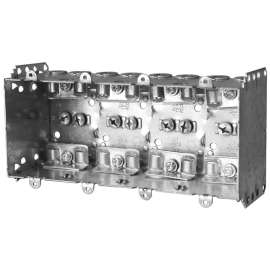 HUBBELL 2104LLEU4BAR Device Box, 4 -Gang, Metal