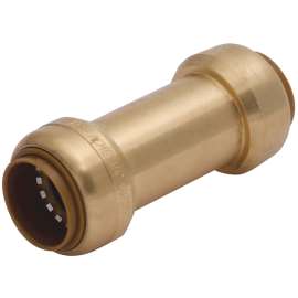 SharkBite U2008-0000LFA Check Valve, 1/2 in, Push-Fit, 200 psi Pressure, Brass Body
