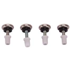 ProSource FE-S504-PS Furniture Glide, Plastic/Steel, Silver, Nickel Plated, 7/8 x 7/8 x 1-7/16 in Dimensions