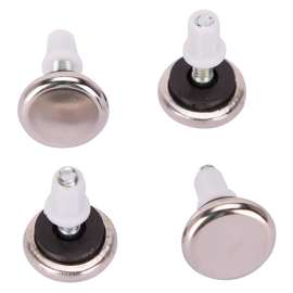 ProSource FE-S506-PS Furniture Glide, Plastic/Steel, Silver, Nickel Plated, 1-1/16 x 1-1/16 x 1-7/16 in Dimensions