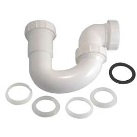 Danco 94005 Swivel P-Trap, 1-1/2 in, Slip, Plastic, White