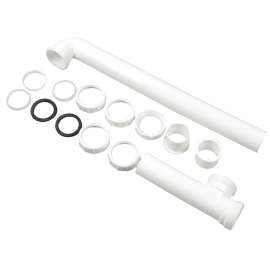 Danco 94008 End Outlet Waste Drain Pipe, 1-1/2 in, Slip, Plastic, White