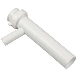 Danco 94023 Tailpiece, 1-1/2 in, 8 in L, Direct-Connect, Plastic, White