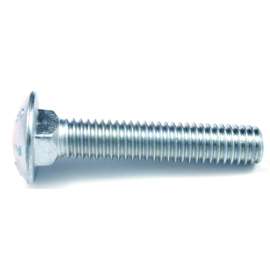 Reliable CBZ383L Carriage Bolt, 3/8-16 Thread, Coarse Thread, 3 in OAL, Steel, Zinc, A Grade