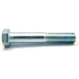 Reliable HC2Z14114L Hex Bolt, 1/4-20 Thread, 1-1/4 in OAL, 2 Grade, Steel, Zinc, Coarse, Partial Thread