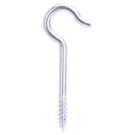 ProSource LR315 Ceiling Hook, 35 lb Working Load, Steel, Silver, Zinc