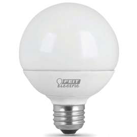 Feit Electric G2540/10KLED/3 LED Lamp, Globe, G25 Lamp, 40 W Equivalent, E26 Lamp Base, Dimmable, White