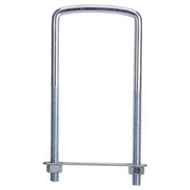 ProSource LR353 U-Bolt, 3/8 in Thread, 3-3/4 in L Thread, Steel, Zinc