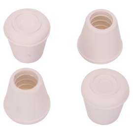 ProSource FE-50641-PS Furniture Leg Tip, Round, Rubber, White, 1/2 in Dia, 1-1/8 in H