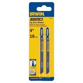IRWIN 3072410D Jig Saw Blade, 4 in L, 10 TPI