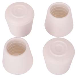 ProSource FE-50645-PS Furniture Leg Tip, Round, Rubber, White, 1 in Dia, 1-1/2 in H