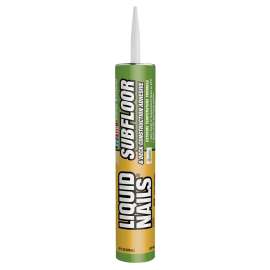 Liquid Nails 5119874 Construction Adhesive, White, 828 mL Cartridge