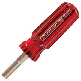 PICQUIC SIXPAC Plus Series 88003 Multi-Bit Screwdriver, Phillips, Robertson, Slotted Drive, Solid Handle