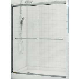 MAAX Aura 135663-900-084-000 Shower Door, 18-1/2 to 22-1/2 in W Opening, 67-7/8 in H Opening, Semi-Frameless Frame