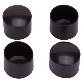 ProSource FE-50605-PS Furniture Leg Tip, Round, Plastic, Black, 1 in Dia, 1 in H