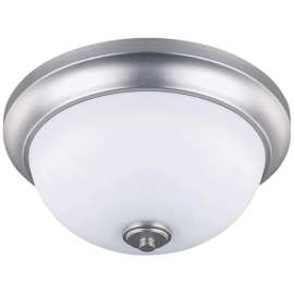 Canarm New Yorker Series IFM256A13BPT Ceiling Light, 120 W, 2-Lamp, Steel Fixture, Brushed Pewter Fixture