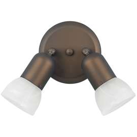 Canarm Jasper Series ICW92ORB Track Light Fixture, 120 W, 2-Lamp, A15, R16 Lamp, Steel Track, Steel Head, Ceiling, Wall