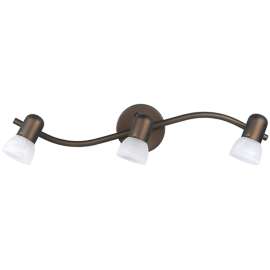 CANARM IT9313 Track Lighting Fixture, 3-Lamp, Alabaster Glass, Oil-Rubbed Bronze