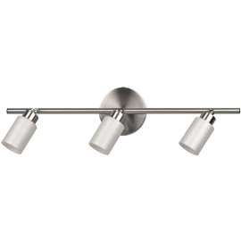 Canarm Margo Series IT359A03BPT9 Track Light Fixture, 120 W, 3-Lamp, Steel Track, Steel Head
