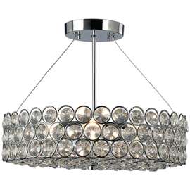 Canarm Alice Series ISF104A03CH Flush Mount Lighting Fixture, 180 W, 3-Lamp, Steel Fixture, Chrome Fixture