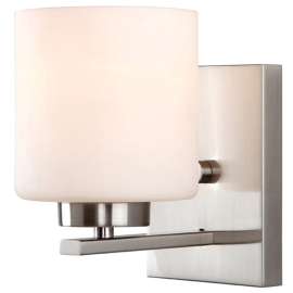Canarm Leigha Series IVL423A01BN Vanity Fixture, 1-Lamp, Steel Fixture, Brushed Nickel Fixture
