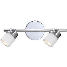 Canarm IT419A02CH10 Track Lighting Fixture, 2-Lamp, Opal Glass, Chrome