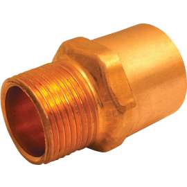 aqua-dynamic 9001-032 Pipe Adapter, 1/2 x 3/8 in, Sweat x Male, Copper