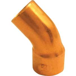 aqua-dynamic 9004-504 Street Pipe Elbow, 3/4 in, Sweat x FTG, 45 deg Angle, Copper