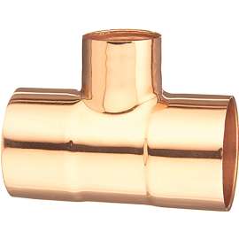 aqua-dynamic 9006-443 Pipe Tee, 3/4 x 1/2 in, Sweat x Compression, Copper