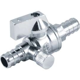 aqua-dynamic 1991-622 Straight Stop Valve, 1/2 in Connection, PEX, 200 psi Pressure, Quarter-Turn Actuator, Brass Body