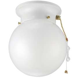 CANARM ICL9WH Ceiling Light Fixture, 60 W, 1-Lamp, A Lamp, Steel Fixture, White Fixture