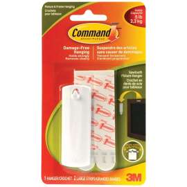 Command 17040C Sawtooth Picture Hanger, 5 lb, White