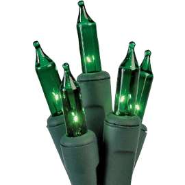 Hometown Holidays C10Y082E Light Set, Christmas, 120 V, 40.8 W, 100-Lamp, Green Lamp, 1000 hr Average Life