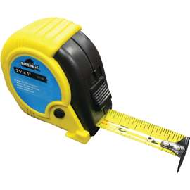 Tuf-E-Nuf 01160 Tape Measure, 25 ft L Blade, 1 in W Blade, Rubber Case