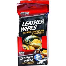 Elite Auto Care 8909 Leather Wipes, 24-Wipes