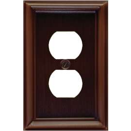 ATRON 2203D Wallplate, 4.85 in L, 3 in W, 1 -Gang, Metal, Oil-Rubbed Bronze
