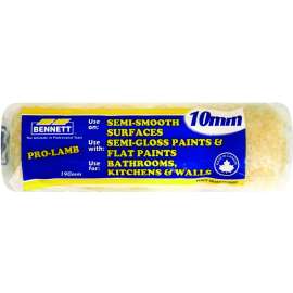BENNETT PL 1007 Paint Roller Refill, 10 mm Thick Nap, 190 mm L, Fabric Cover