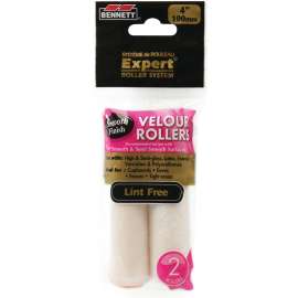 BENNETT 2X4 VELOUR Paint Roller Refill, 100 mm L, Velour Cover