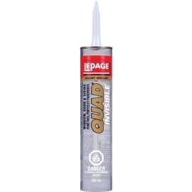 LePage Quad 1880786 Sealant, Clear, 7 to 14 days Curing, 20 to 100 deg F, 280 mL Cartridge