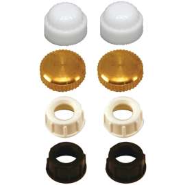ATRON 01330/LA906 Finial Cap, Plastic, Assorted, 8-Piece