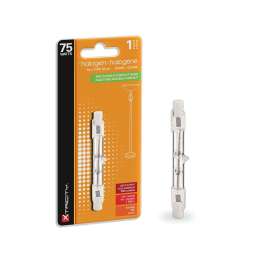 Xtricity 1-62038 Halogen Bulb, 75 W, RSC Double Contact Lamp Base, T3 J Lamp, Soft White Light, 500 Lumens